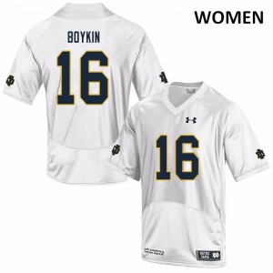 #16 Noah Boykin UND Women's Game Player Jerseys White