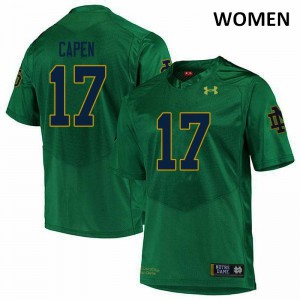 #17 Cole Capen Irish Women's Game Embroidery Jerseys Green