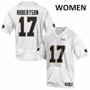 #17 Isaiah Robertson University of Notre Dame Women's Game Stitch Jersey White