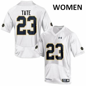 #23 Golden Tate Fighting Irish Women's Game University Jersey White