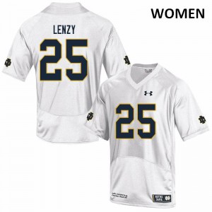 #25 Braden Lenzy Irish Women's Game Stitch Jerseys White