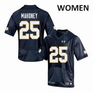 #25 John Mahoney Irish Women's Game NCAA Jerseys Navy