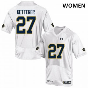 #27 Chase Ketterer Fighting Irish Women's Game High School Jerseys White
