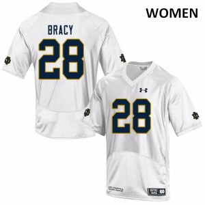 #28 TaRiq Bracy UND Women's Game Official Jerseys White