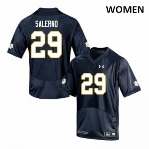 #29 Matt Salerno University of Notre Dame Women's Game Embroidery Jerseys Navy