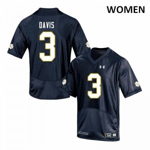 #3 Avery Davis University of Notre Dame Women's Game Stitched Jersey Navy