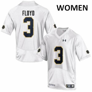 #3 Michael Floyd Notre Dame Women's Game Embroidery Jerseys White