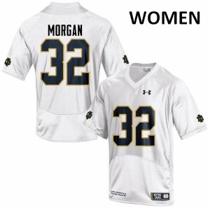 #32 D.J. Morgan Notre Dame Women's Game Stitched Jersey White