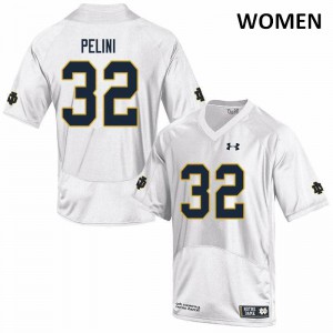 #32 Patrick Pelini University of Notre Dame Women's Game Official Jersey White