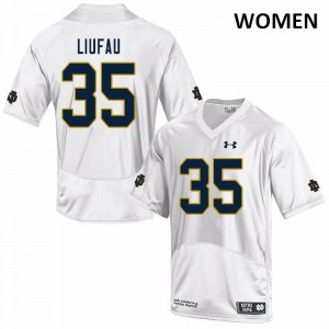 #35 Marist Liufau Irish Women's Game University Jersey White