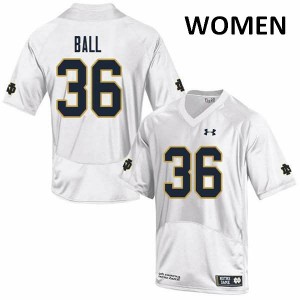 #36 Brian Ball UND Women's Game High School Jerseys White