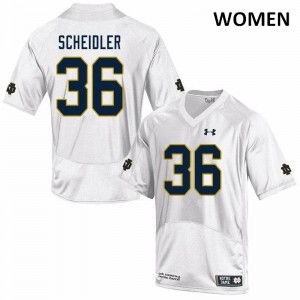 #36 Eddie Scheidler Irish Women's Game High School Jerseys White
