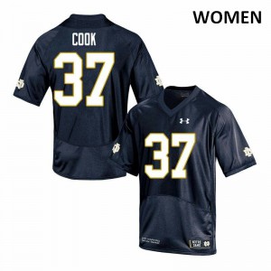 #37 Henry Cook Notre Dame Women's Game College Jerseys Navy