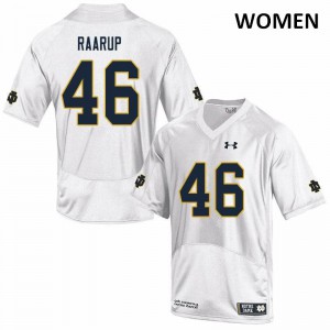#46 Axel Raarup Notre Dame Fighting Irish Women's Game NCAA Jersey White