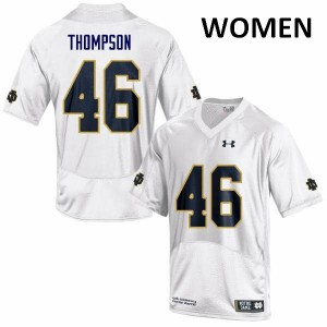 #46 Jimmy Thompson Fighting Irish Women's Game Stitched Jersey White