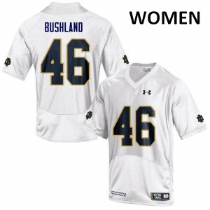 #46 Matt Bushland Notre Dame Fighting Irish Women's Game University Jersey White