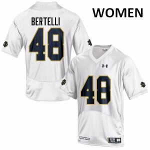 #48 Angelo Bertelli University of Notre Dame Women's Game Official Jerseys White