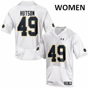 #49 Brandon Hutson Irish Women's Game Official Jersey White