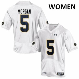 #5 Nyles Morgan Notre Dame Fighting Irish Women's Game NCAA Jerseys White