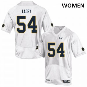 #54 Jacob Lacey Notre Dame Women's Game Stitched Jerseys White