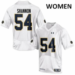 #54 John Shannon Notre Dame Women's Game Stitched Jerseys White