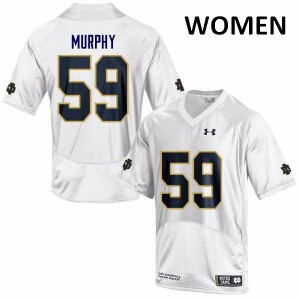 #59 Kier Murphy University of Notre Dame Women's Game Stitch Jerseys White