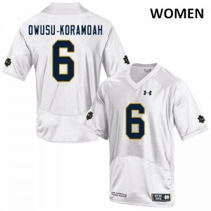 #6 Jeremiah Owusu-Koramoah UND Women's Game University Jersey White