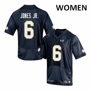 #6 Tony Jones Jr. University of Notre Dame Women's Game Official Jerseys Navy