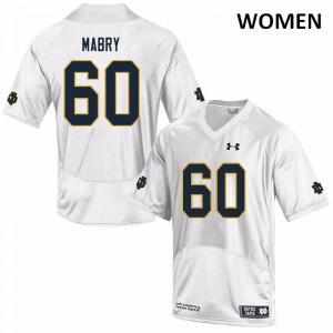 #60 Cole Mabry UND Women's Game Embroidery Jerseys White