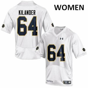 #64 Ryan Kilander Fighting Irish Women's Game Official Jerseys White