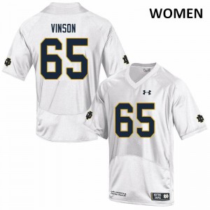 #65 Michael Vinson UND Women's Game Official Jersey White