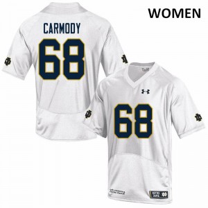 #68 Michael Carmody Notre Dame Women's Game Football Jersey White