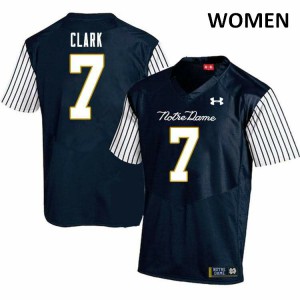 #7 Brendon Clark Notre Dame Fighting Irish Women's Alternate Game Player Jersey Navy Blue