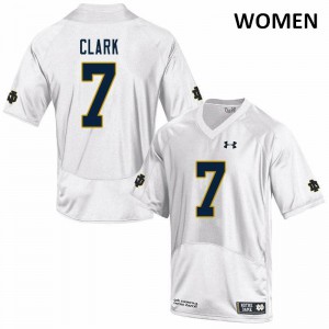 #7 Brendon Clark Irish Women's Game College Jersey White