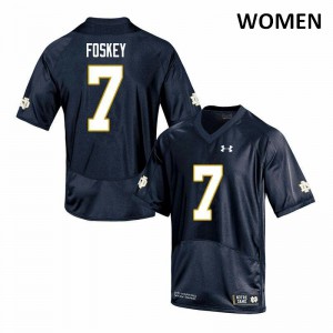 #7 Isaiah Foskey Irish Women's Game Player Jersey Navy
