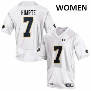 #7 John Huarte Notre Dame Fighting Irish Women's Game Embroidery Jersey White