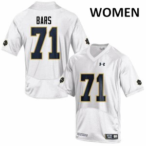#71 Alex Bars University of Notre Dame Women's Game Embroidery Jerseys White