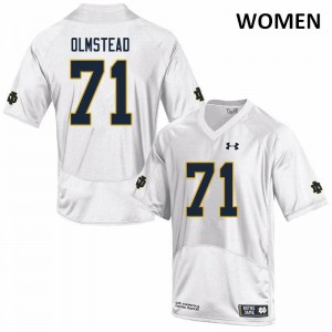 #71 John Olmstead University of Notre Dame Women's Game Player Jersey White