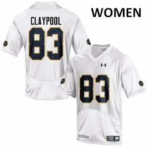 #83 Chase Claypool UND Women's Game Official Jersey White