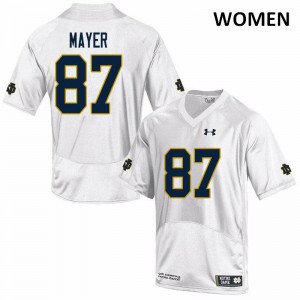 #87 Michael Mayer UND Women's Game NCAA Jerseys White