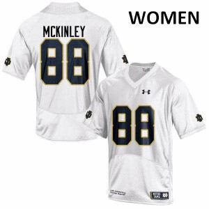 #88 Javon McKinley Notre Dame Women's Game University Jersey White
