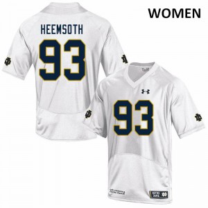 #93 Zane Heemsoth University of Notre Dame Women's Game Alumni Jerseys White