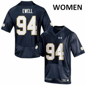 #94 Darnell Ewell Notre Dame Women's Game College Jerseys Navy