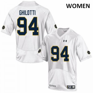 #94 Giovanni Ghilotti UND Women's Game University Jerseys White