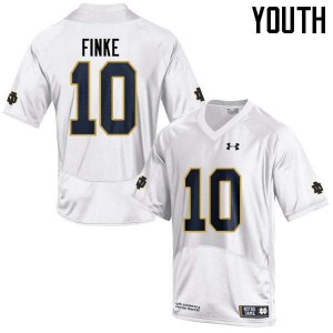 #10 Chris Finke University of Notre Dame Youth Game College Jerseys White