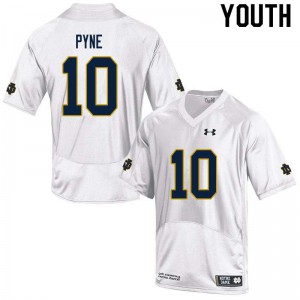 #10 Drew Pyne Fighting Irish Youth Game Player Jersey White