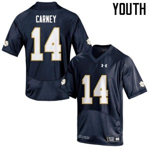 #14 J.D. Carney Notre Dame Fighting Irish Youth Game Stitched Jerseys Navy