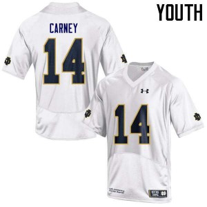 #14 J.D. Carney Notre Dame Fighting Irish Youth Game High School Jerseys White