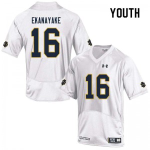 #16 Cameron Ekanayake University of Notre Dame Youth Game University Jersey White