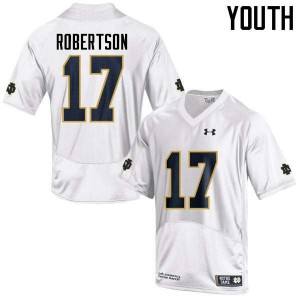#17 Isaiah Robertson UND Youth Game University Jerseys White